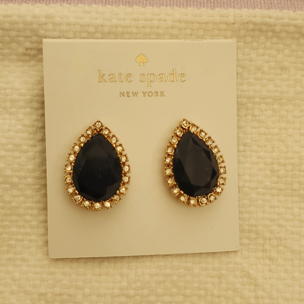 NWT French navy balloon bouque peirced earings